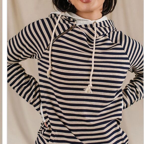 AMPERSAND - SO TRUE STRIPE DOUBLEHOOD SWEATSHIRT - Picture 2 of 6